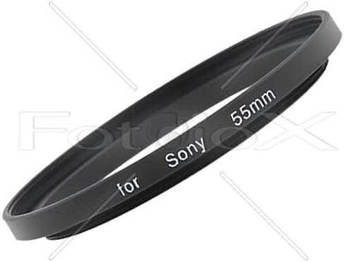 Fotodiox Metal Step Up Ring, Anodized Black Metal 50mm-55mm, 50-55 mm, fits Sony Alpha DT 55-200mm f/4-5.6 Lens in Kuwait