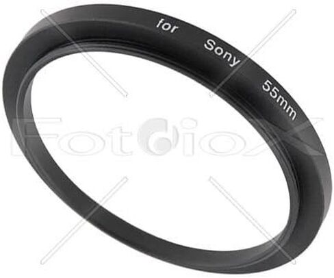Fotodiox Metal Step Up Ring, Anodized Black Metal 50mm-55mm, 50-55 mm, fits Sony Alpha DT 55-200mm f/4-5.6 Lens in Kuwait