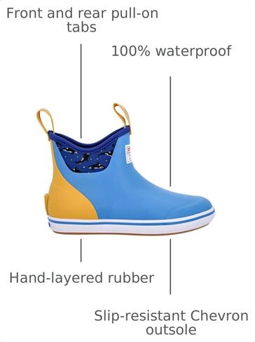 XTRATUF Women's Salmon Sisters Ankle Deck Boot, Blue, Size 10(M) in Kuwait