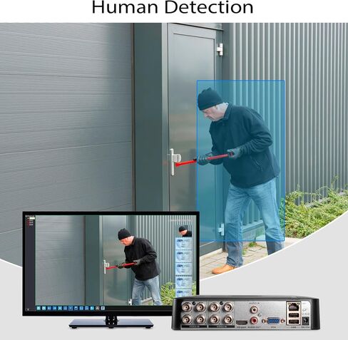 1080P 8CH Surveillance DVR Recorder H.265+ Standalone 6-in-1 CCTV Digital Video Recorder 8 Channel DVR for Security Camera Home Surveillance System, Mobile APP & PC Remote (No Hard Drive) in Kuwait