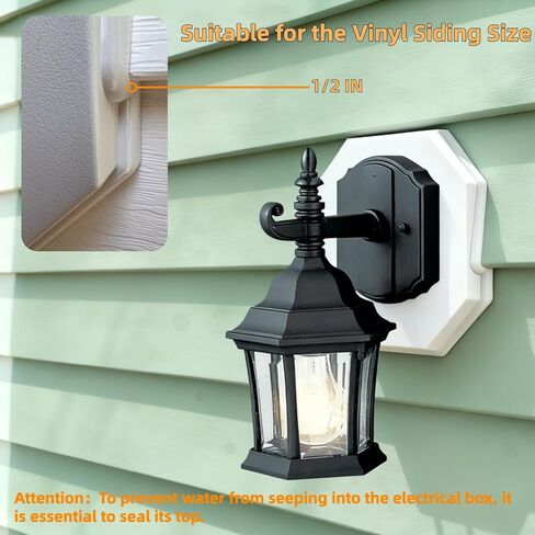 4 Pack Vinyl Siding Mounting Blocks Octagon Siding Mounting Kit Fits 1/2 Inch Lap and 4-10 Inch Height Siding for Outdoor Lights, Cameras, Doorbells White in Kuwait