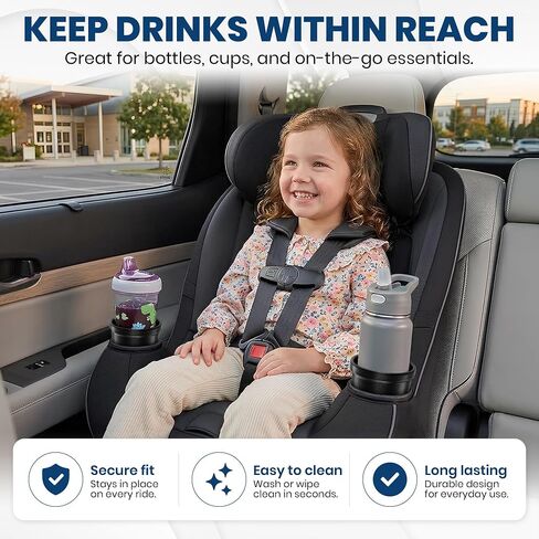 Car Seat Cup Holder Replacement - 2 Pack - Compatible with Safety 1st, Maxi-Cosi Pria, EverFit, Grow & Go, and Cos-co All-in-One Car Seats - Snap-in Durable Design in Kuwait
