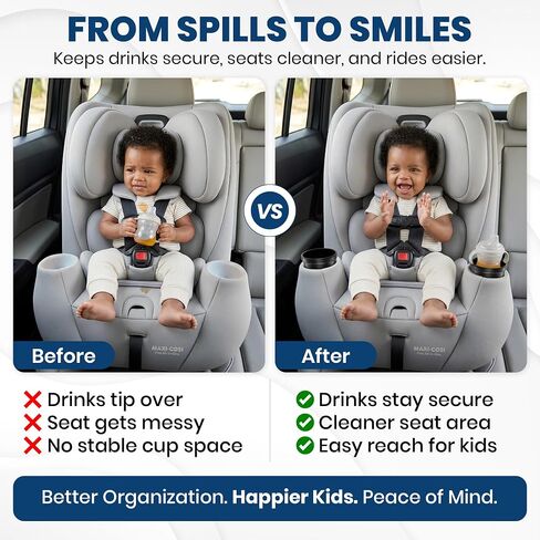 Car Seat Cup Holder Replacement - 2 Pack - Compatible with Safety 1st, Maxi-Cosi Pria, EverFit, Grow & Go, and Cos-co All-in-One Car Seats - Snap-in Durable Design in Kuwait