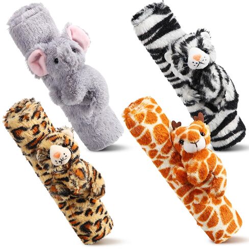4 Pcs Animal Car Seat Belt Covers Plush Seatbelt Strap Cover Soft Seatbelt Shoulder Pads Seat Belt Cushion Decorative Padded Vehicle Accessory for Kids Adults(Forest) in Kuwait