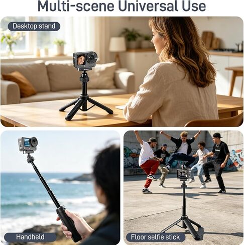 REYGEAK 15.75" Camera Tripod with 360° Ball Head for DJI Osmo Nano/Action 6 | 15.75" extendable Selfie Stick for vlogs, with cold shoe, magnetic and quick release design, fits DJI Osmo Nano/Action 6 in Kuwait