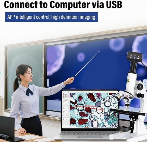 Eujgoov HD WiFi Electronic Eyepiece 1080P, Wireless Digital Microscope Camera for Telescope Microscope, Astronomy Observation, Built in Battery, Real Time Video on Smartphone Tablet in Kuwait