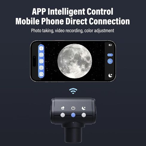 Eujgoov HD WiFi Electronic Eyepiece 1080P, Wireless Digital Microscope Camera for Telescope Microscope, Astronomy Observation, Built in Battery, Real Time Video on Smartphone Tablet in Kuwait