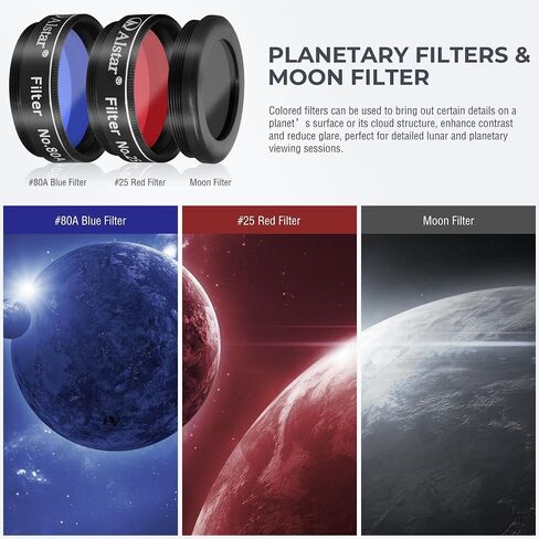 Alstar Bahtinov Mask Focusing Mask FM80mm - Bundle with - 8 Piece Eyepiece & Filter Accessory Kit in Kuwait