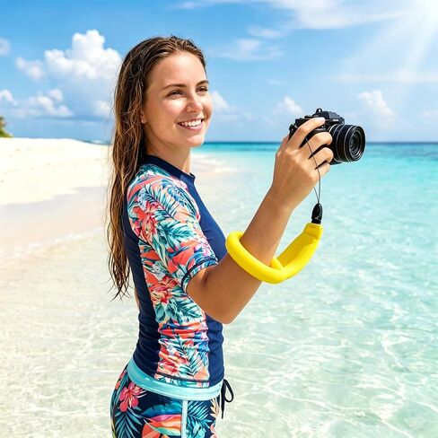 2 Pcs Waterproof Camera Float Floating Camera Strap for Underwater Camera - Float Case Around Wrist Save Device from Sinking in Kuwait
