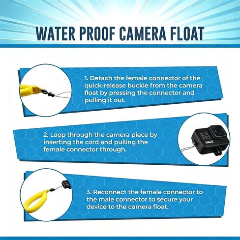 2 Pcs Waterproof Camera Float Floating Camera Strap for Underwater Camera - Float Case Around Wrist Save Device from Sinking in Kuwait
