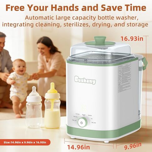 EaseClean Bottle Washer Pro | All-in-One Bottle Washer and Sterilizer and Dryer | Baby Bottle Washer for Bottles, Pump Parts & Baby Essentials | Replaces Hand Washing in Kuwait