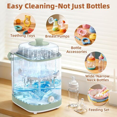 EaseClean Bottle Washer Pro | All-in-One Bottle Washer and Sterilizer and Dryer | Baby Bottle Washer for Bottles, Pump Parts & Baby Essentials | Replaces Hand Washing in Kuwait