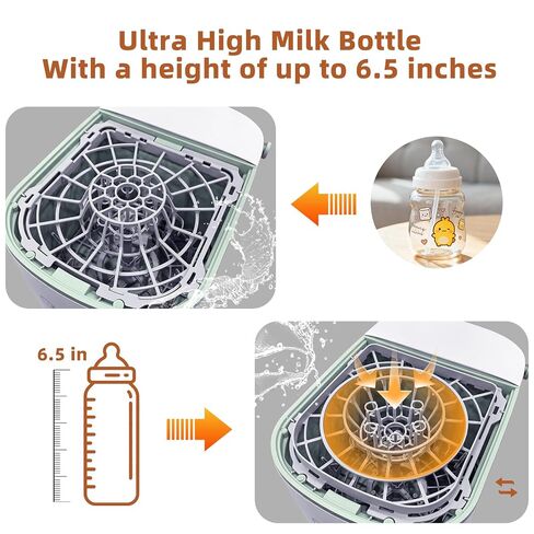 EaseClean Bottle Washer Pro | All-in-One Bottle Washer and Sterilizer and Dryer | Baby Bottle Washer for Bottles, Pump Parts & Baby Essentials | Replaces Hand Washing in Kuwait