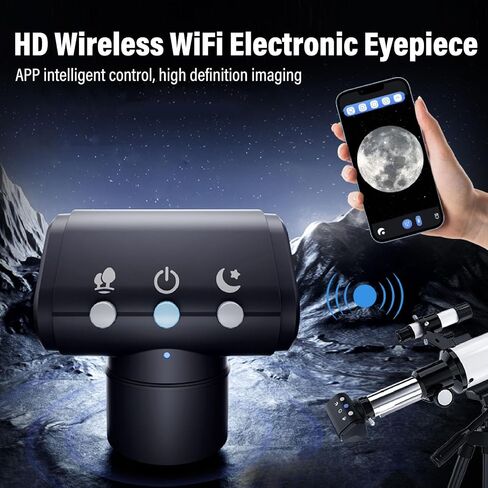 2MP WiFi Electronic Eyepiece, 1080P HD Wireless Eyepiece for Telescope and Microscope with 1.25 Inch 0.965 Inch 23.2mm Adapters, Type C Port and 4 Hour Battery in Kuwait