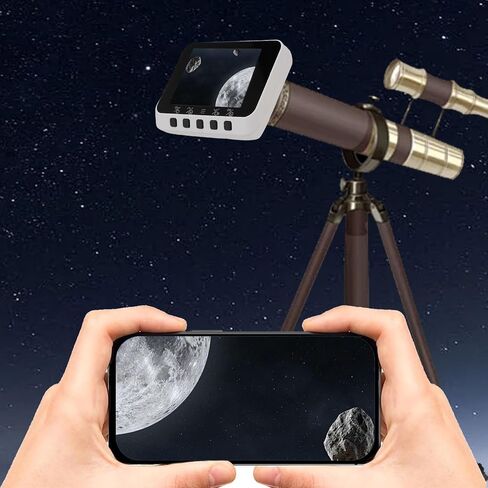 WiFi Telescope Camera Eyepiece 2.8in Display 1080P Wireless Electronic Eyepiece with 1.25in 0.965in Adapter for Astrophotography Bird Watching Microscopy in Kuwait