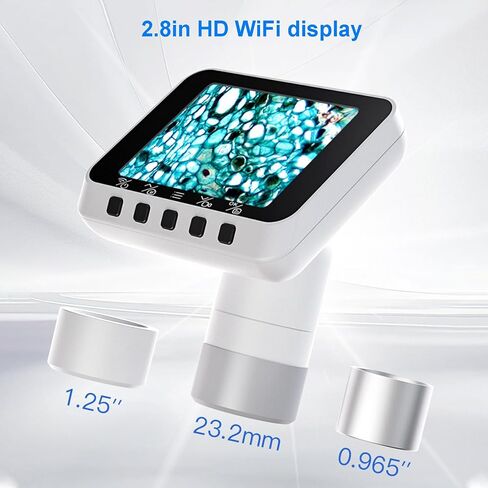 WiFi Telescope Camera Eyepiece 2.8in Display 1080P Wireless Electronic Eyepiece with 1.25in 0.965in Adapter for Astrophotography Bird Watching Microscopy in Kuwait