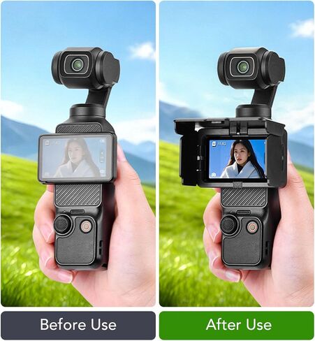 Foldable LCD Sun Hood Shade for Osmo 3 Accessories, ABS Lightweight, Anti Glare Screen Protector, Outdoor Travel Accessory in Kuwait