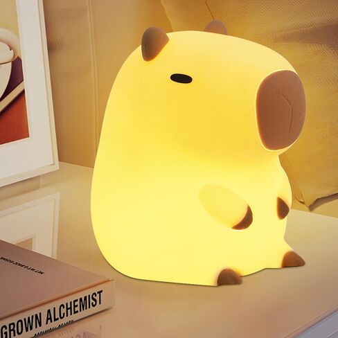 YuanDian Capybara Night Light - Adorable Silicone Lamp for Kids, Babies, Adults | Cute Capybara Gift, Nursery Bedroom Decor in Kuwait