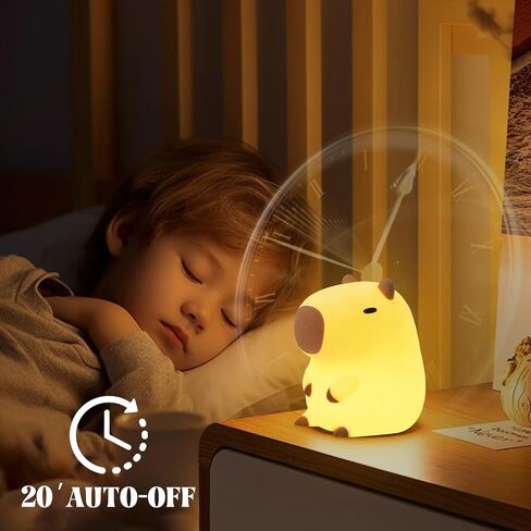 YuanDian Capybara Night Light - Adorable Silicone Lamp for Kids, Babies, Adults | Cute Capybara Gift, Nursery Bedroom Decor in Kuwait