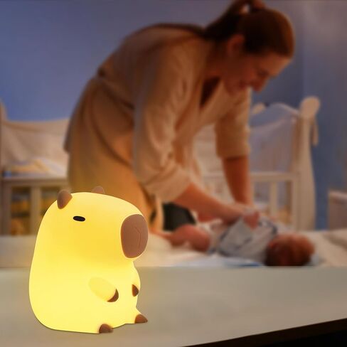 YuanDian Capybara Night Light - Adorable Silicone Lamp for Kids, Babies, Adults | Cute Capybara Gift, Nursery Bedroom Decor in Kuwait