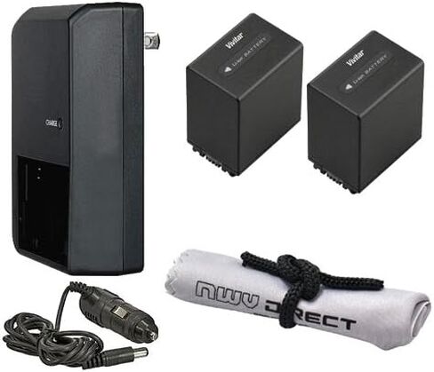 High Capacity Intelligent Batteries (2 Units) Compatible with Sony Handycam HDR-XR500V + AC/DC Travel Charger in Kuwait