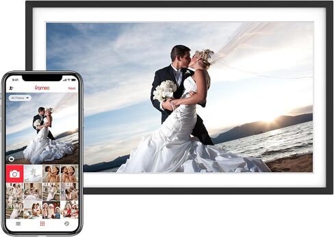 15.6'' Digital Picture Frame with 1920x1080 IPS Touch Screen, 32GB Frameo WiFi Digital Photo Frame, Share Photos/Videos and Send Best Wishes via Free App in Kuwait