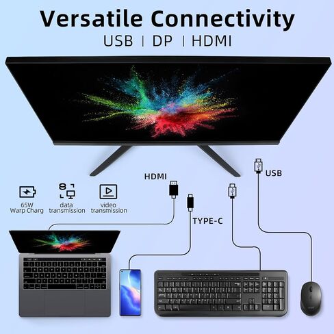 SVD 27" 4K UHD Security Monitor IPS HDR, HDMI 2.1+DP 1.4+Type-C 65W, Adaptive Sync, 3D Comb Filter, 60Hz 5ms 178°, Built-in Speakers, for CCTV DVR NVR in Kuwait