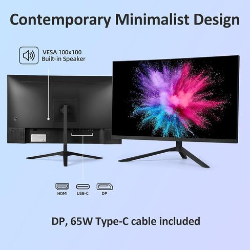 SVD 27" 4K UHD Security Monitor IPS HDR, HDMI 2.1+DP 1.4+Type-C 65W, Adaptive Sync, 3D Comb Filter, 60Hz 5ms 178°, Built-in Speakers, for CCTV DVR NVR in Kuwait