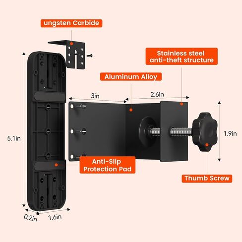 Anti-Theft Doorbell Mount Compatible with Google Nest Doorbell (Battery) | No-Drill Video Doorbell Camera Mount for Apartments & Rentals, Secure Mounting Bracket Case with No Block Motion Sensor in Kuwait