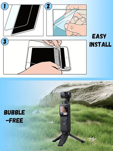 [2+2 Pack] for Lmzour HJD-05 4K Vlogging Camera Hydrogel Film Screen Protector. Self-Healing Anti-Scratch Bubble Free Easy Installation. in Kuwait