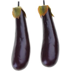 2pcs Simulation Eggplants Versatile Foam Eggplants Artificial Simulation Aubergines Vegetable Photography Props in Kuwait