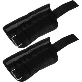 2Pcs ‑4KG Wrist & Ankle Weight Sandbag – Empty PU Leather + 600D Oxford Fitness Bandage for Boxing, Aerobics, Physical, & Training – No Steel Plates Included in Kuwait