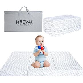 Pack and Play Mattress,38x26 High Resilience Dual Sided Memory Foam | with Breathable Non-Slip Bottom Removable Cover,Soft,Pack N Play Mattress in Kuwait