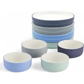 Elk and Friends Kids Porcelain Mealtime Bundle | 8 Pcs Dinnerware Set | Plates & Bowls | Microwave & Dishwasher Safe in Saudi Arabia