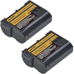 Batmax 2 قطعة 2280 مللي أمبير EN-EL15 EN-EL15B EN-EL15C بطارية لنيكون Z5، Z6، Z6 II، Z7، Z7II D780، D850، D7500، 1 V1، D500، D600، D610، D750، D800، D800E، D810، D810A، الكاميرات الرقمية D7000، D7100، D7200 in Kuwait