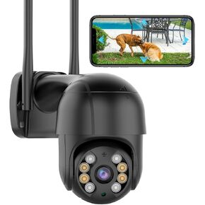 ICSEE WiFi Camera Security 4K 8MP Wireless PTZ Waterproof Human Detection Auto Tracking CCTV with Network Port, Alexa Supported (Single Lens 8MP) in Saudi Arabia