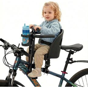 Kid's Bike seat ,Free water bottle holder for Baby 10 Months to 4 Years Old | Front Mount Child Bike Seat With 3 Modes And Surround Safety Rail, Perfect For Outdoor Fun And Short Family Rides in Kuwait