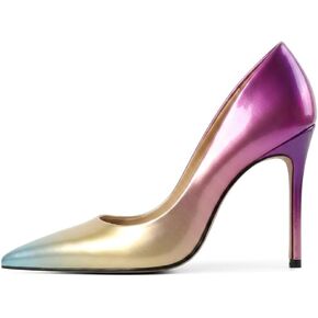 SAMMITOP Women's Pointed Toe High Heel Pumps 10cm Classic Suede Stiletto Shoes in Kuwait