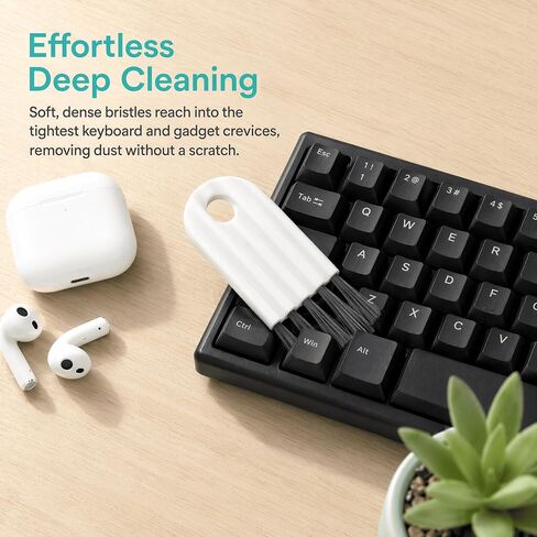 Multifunctional Computer Cleaning Kit with Soft Brush, Angle Gap Dust Collector, and Key Cap Cleaner for Keyboard, PC, Laptop, and Electronics (1pc) in Kuwait