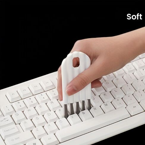 Multifunctional Computer Cleaning Kit with Soft Brush, Angle Gap Dust Collector, and Key Cap Cleaner for Keyboard, PC, Laptop, and Electronics (1pc) in Kuwait