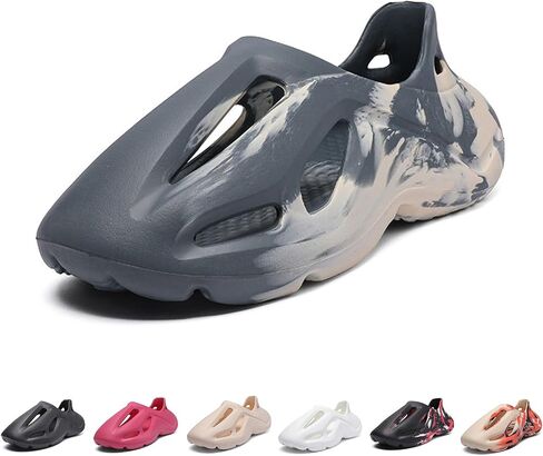 Plus-Size Fashion Foam Runner Casual Hollow Sports Shoes Closed Toe Cloud Slides Pillow Walking Shoes Sneakers Soft Outdoor Beach Sandals for Women Men in Kuwait