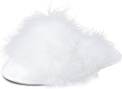 Jessica Simpson womens Slide-on Open Toe Fuzzy Slippers in Kuwait