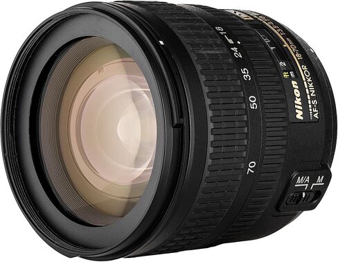 Nikon 18-70mm f/3.5-4.5G AFS ED-IF DX Zoom Autofocus Lens & Backpack Bundle | For Photography & Video | Lightweight + 64GB Memory Card + Filter Kit (2149) + More in Kuwait