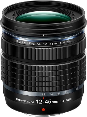 OM SYSTEM Olympus M.Zuiko Digital ED 12-45mm F4.0 PRO for Micro Four Thirds System Camera, Compact Lightweight Zoom, Weather Sealed Design, Close-up, L-Fn Button in Kuwait