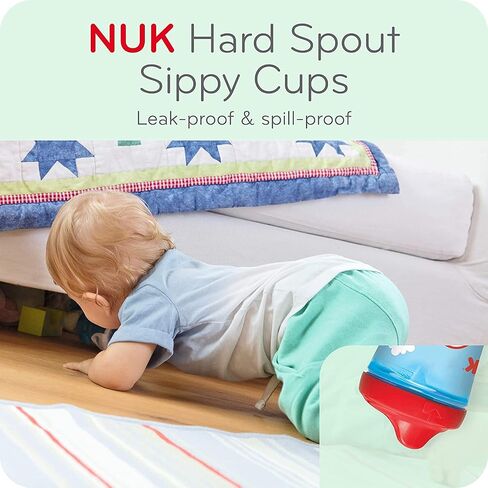 NUK Hide 'n Seek Hard Spout Cup, 10 Ounce, Whales & Tigers, Blue in Kuwait