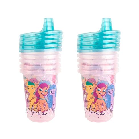 The First Years Take & Toss My Little Pony Sippy Cups - Reusable Toddlers Cups with Lids - Kids Party Pack with 2 Travel Caps - 10 Oz - 10 Count in Kuwait
