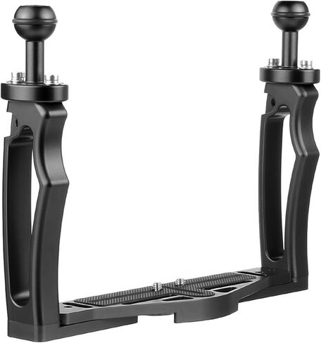 Underwater Filming Bracket Aluminum Alloy Underwater Camera Tray Dive Ready for Diving, Black, Handheld in Kuwait