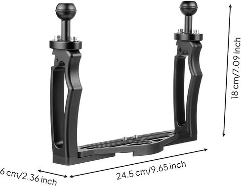 Underwater Filming Bracket Aluminum Alloy Underwater Camera Tray Dive Ready for Diving, Black, Handheld in Kuwait
