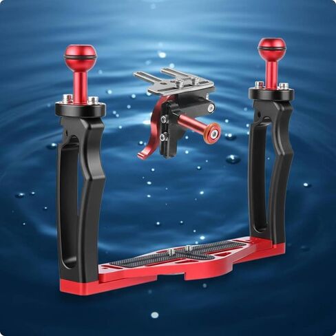 Underwater Filming Bracket Aluminum Alloy Underwater Camera Tray Dive Ready for Diving, Black, Handheld in Kuwait