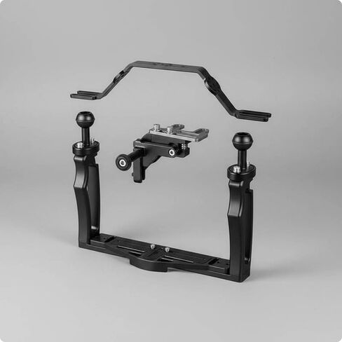 Underwater Filming Bracket Aluminum Alloy Underwater Camera Tray Dive Ready for Diving, Black, Handheld in Kuwait